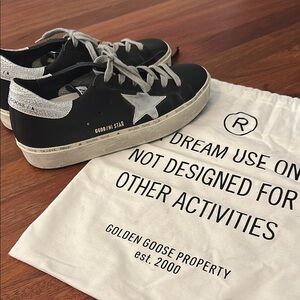 Women’s Golden Goose Black Hi Star Sneakers